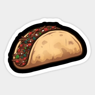 Cartoon Taco Sticker